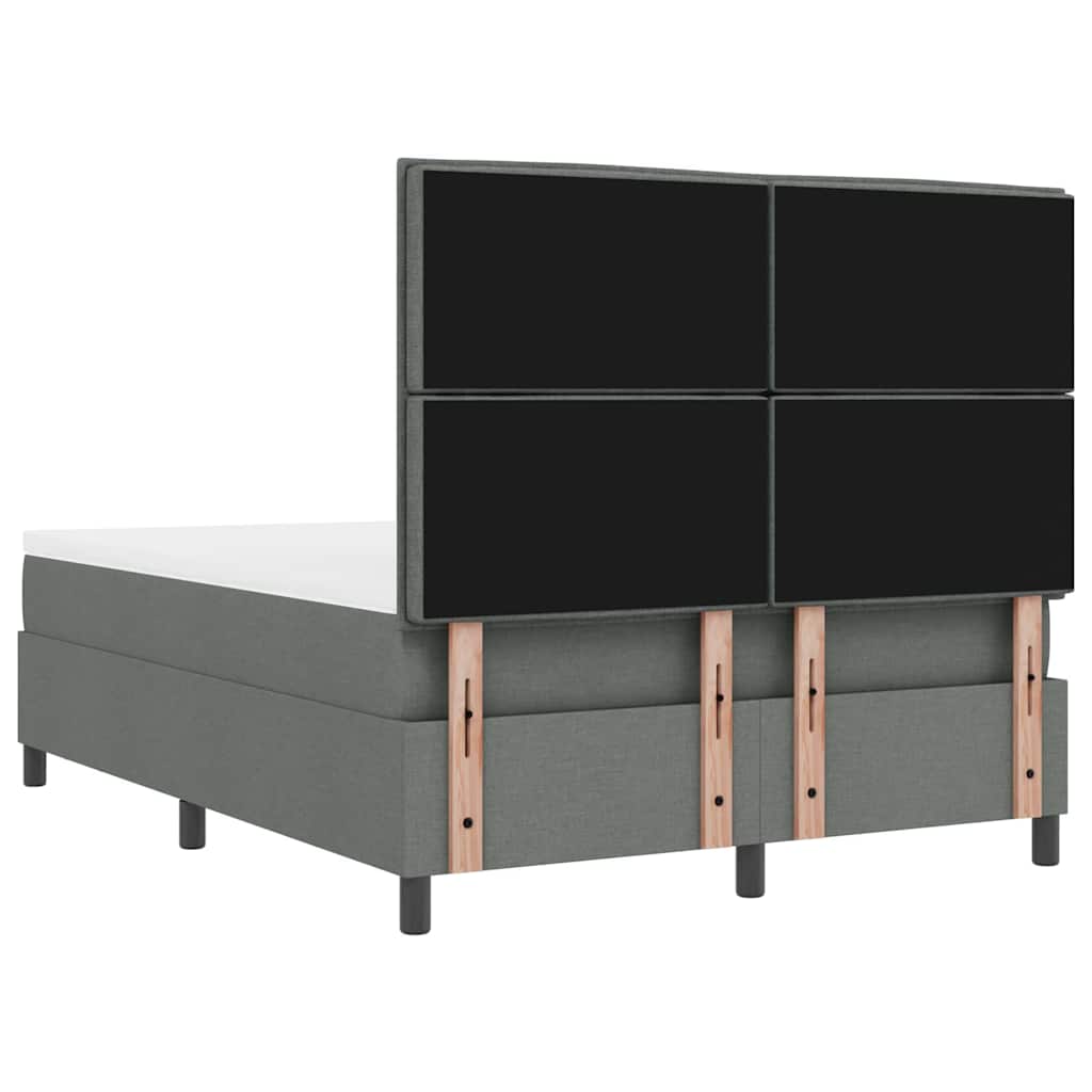 Letto a molle con cuscino Grigio scuro 160 x 200 cm Tessuto | homemem39