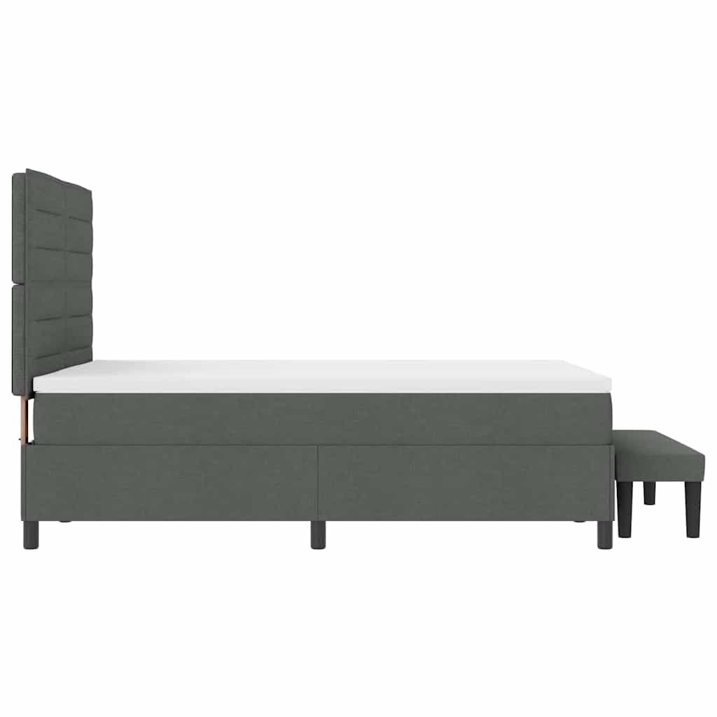 Letto a molle con cuscino Grigio scuro 160 x 200 cm Tessuto | homemem39