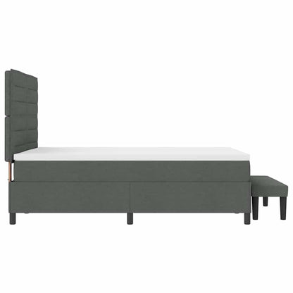 Letto a molle con cuscino Grigio scuro 160 x 200 cm Tessuto | homemem39