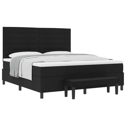 Letto a molle con testiera Nero 180 x 200 cm Tessuto | homemem39