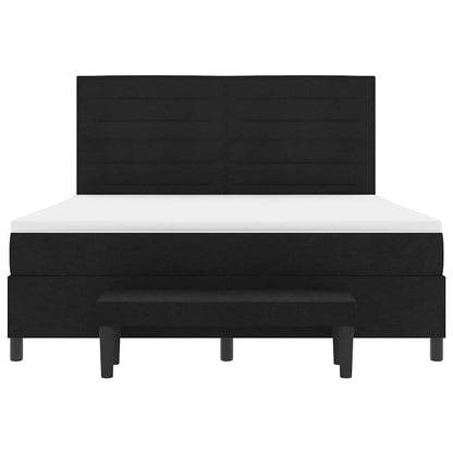 Letto a molle con testiera Nero 180 x 200 cm Tessuto | homemem39