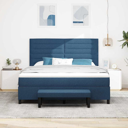 Letto a molle con testiera Blu 180 x 200 cm Tessuto | homemem39