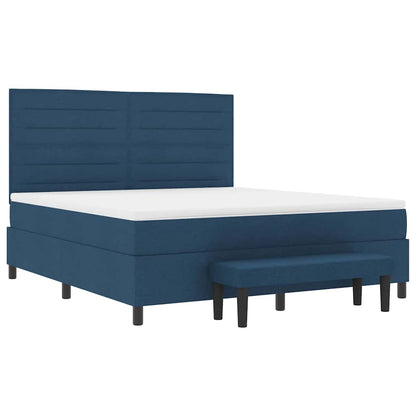 Letto a molle con testiera Blu 180 x 200 cm Tessuto | homemem39
