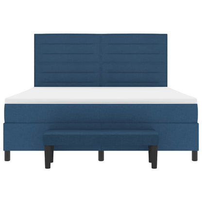 Letto a molle con testiera Blu 180 x 200 cm Tessuto | homemem39