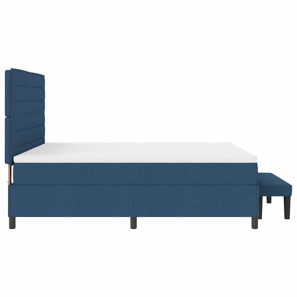 Letto a molle con testiera Blu 180 x 200 cm Tessuto | homemem39