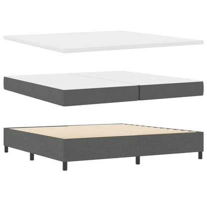 Letto a molle con materasso Grigio scuro 200 x 200 cm Tessuto | homemem39