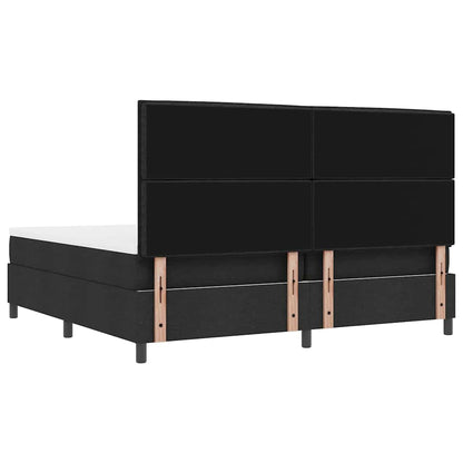 Letto a molle con materasso Nero 200 x 200 cm Tessuto | homemem39