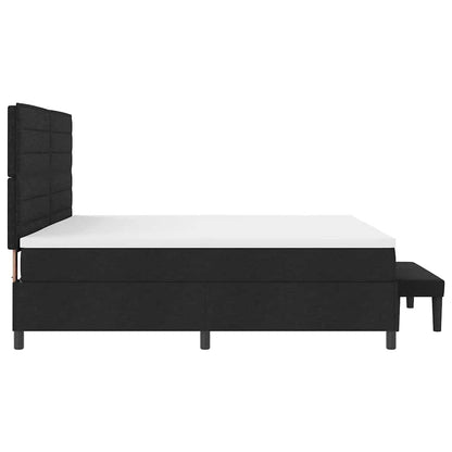 Letto a molle con materasso Nero 200 x 200 cm Tessuto | homemem39