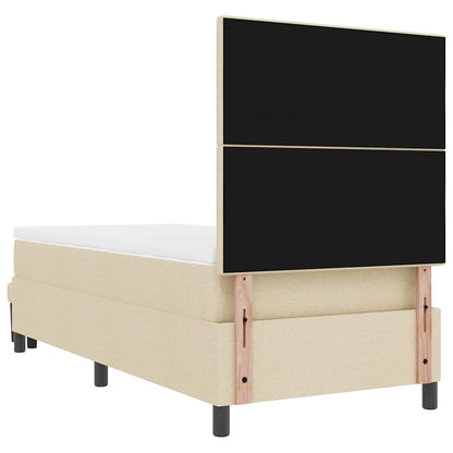 Letto a molle con testiera Crema 80 x 200 cm Tessuto | homemem39