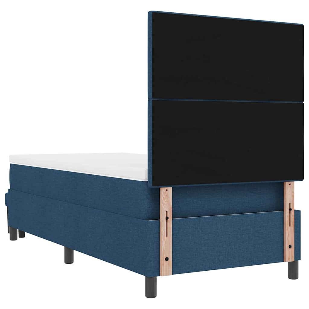 Letto a molle con testiera Blu 80 x 200 cm Tessuto | homemem39