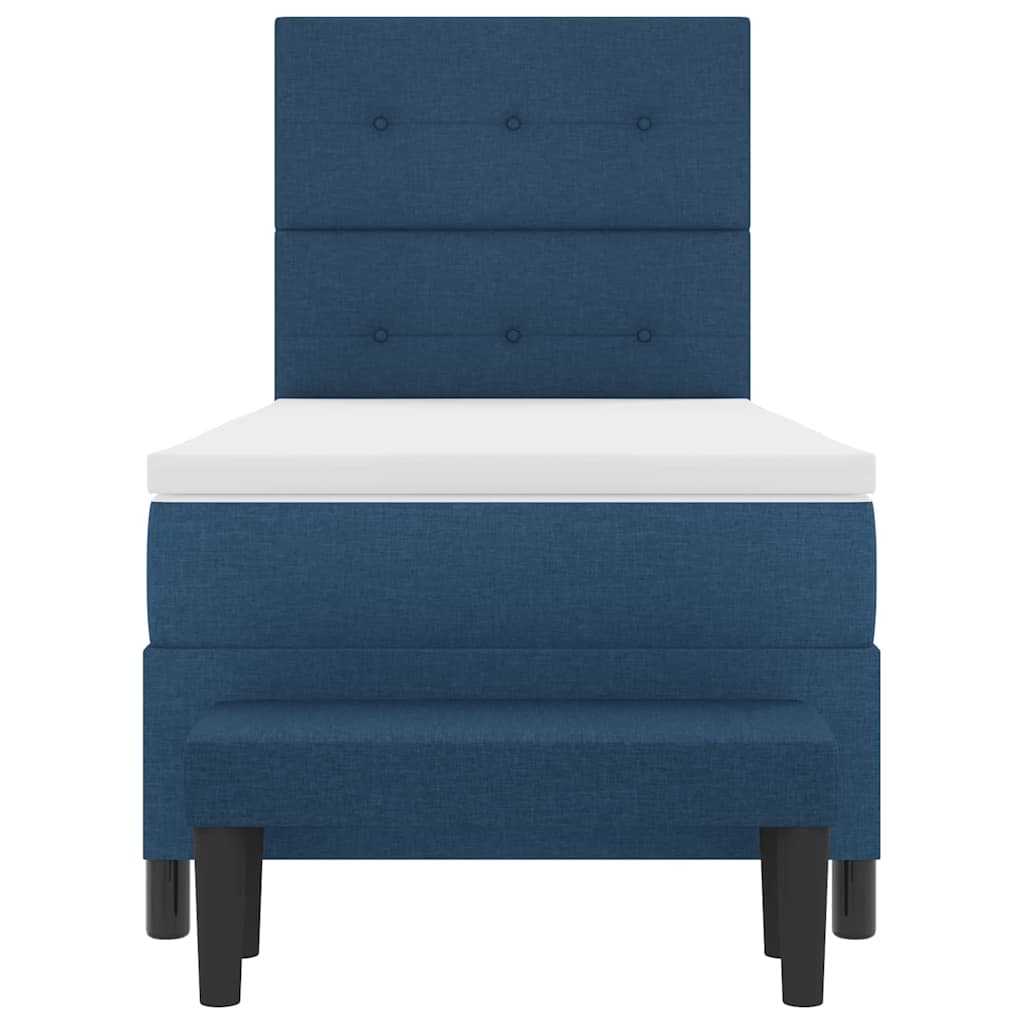Letto a molle con testiera Blu 80 x 200 cm Tessuto | homemem39