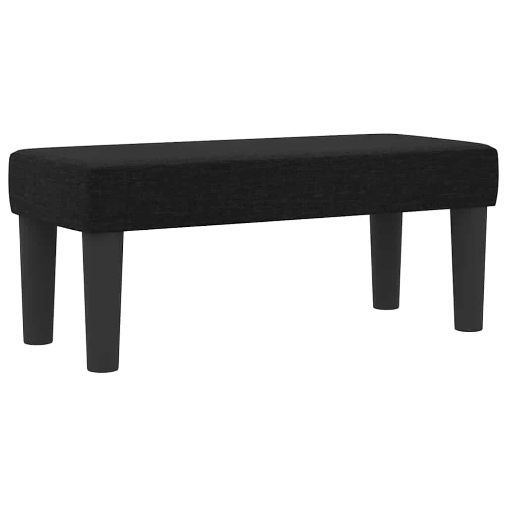 Letto a molle con materasso Nero 100 x 200 cm Tessuto