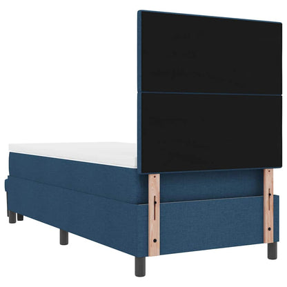 Letto a molle con testiera Blu 100 x 200 cm Tessuto | homemem39