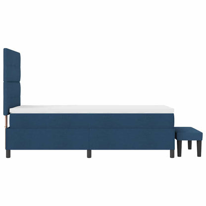 Letto a molle con testiera Blu 100 x 200 cm Tessuto | homemem39