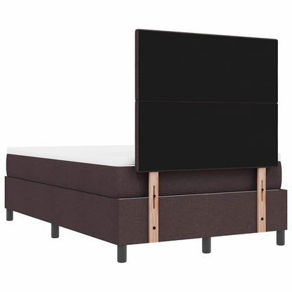 Letto a molle con cuscino Marrone Scuro 120 x 190 cm Tessuto | homemem39