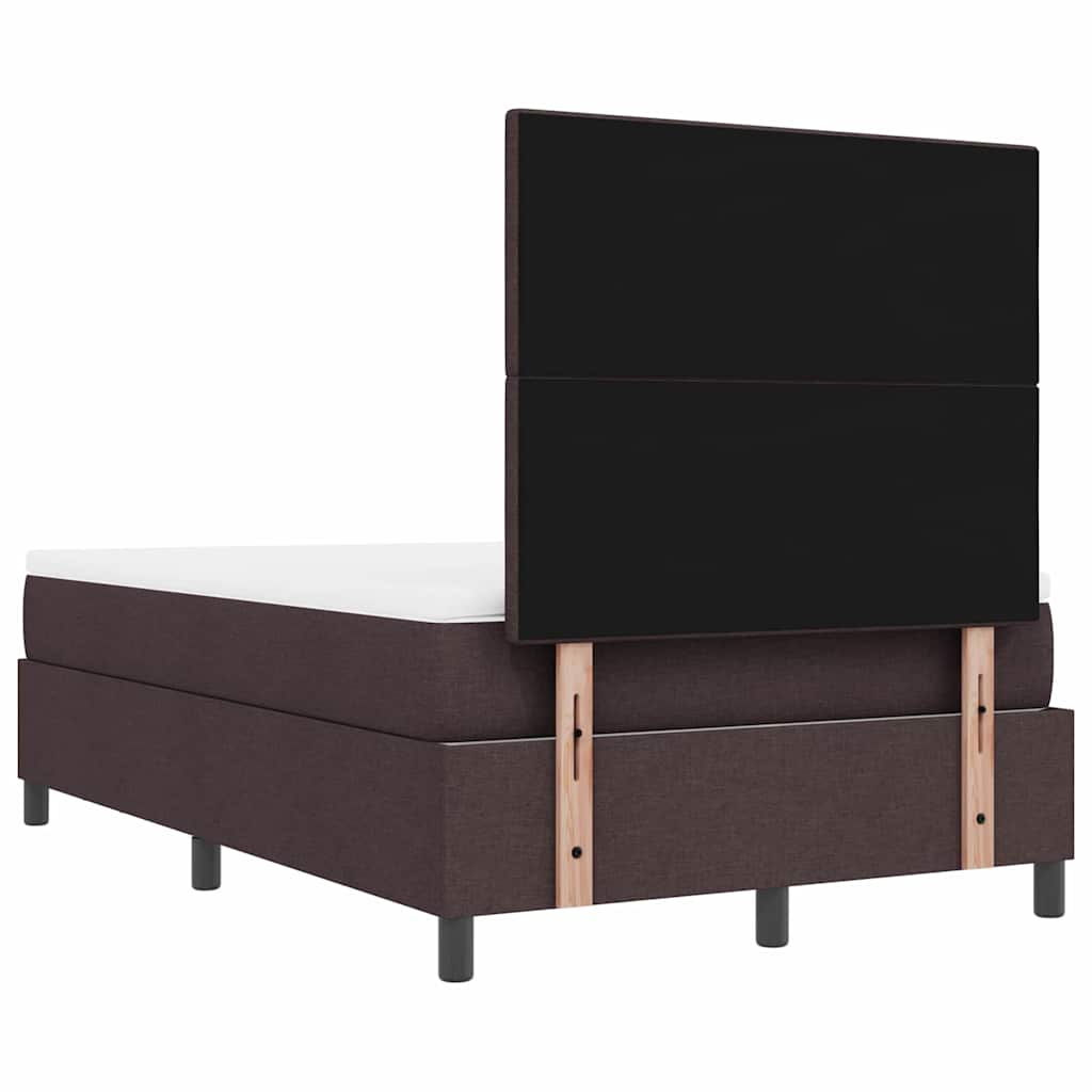 Letto a molle con cuscino Marrone Scuro 120 x 190 cm Tessuto | homemem39