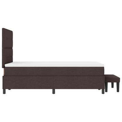 Letto a molle con cuscino Marrone Scuro 120 x 190 cm Tessuto | homemem39