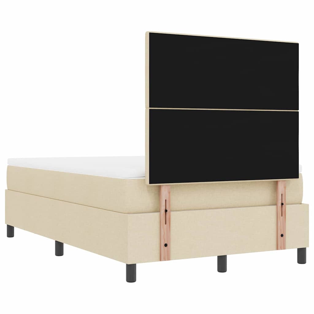 Letto a molle con testiera Crema 120 x 190 cm Tessuto | homemem39