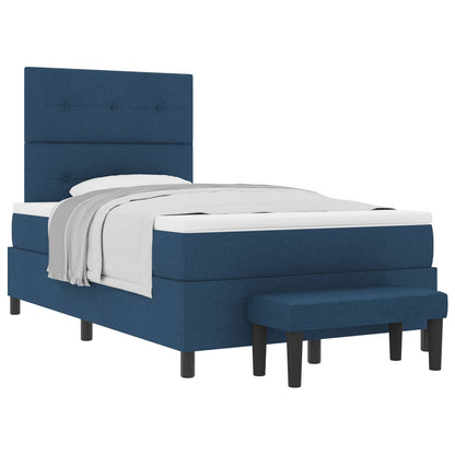 Letto a molle con testiera Blu 120 x 190 cm Tessuto | homemem39