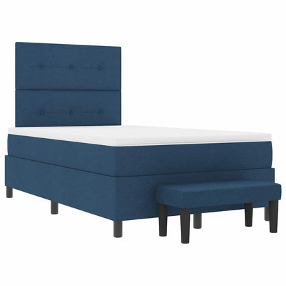 Letto a molle con testiera Blu 120 x 190 cm Tessuto | homemem39