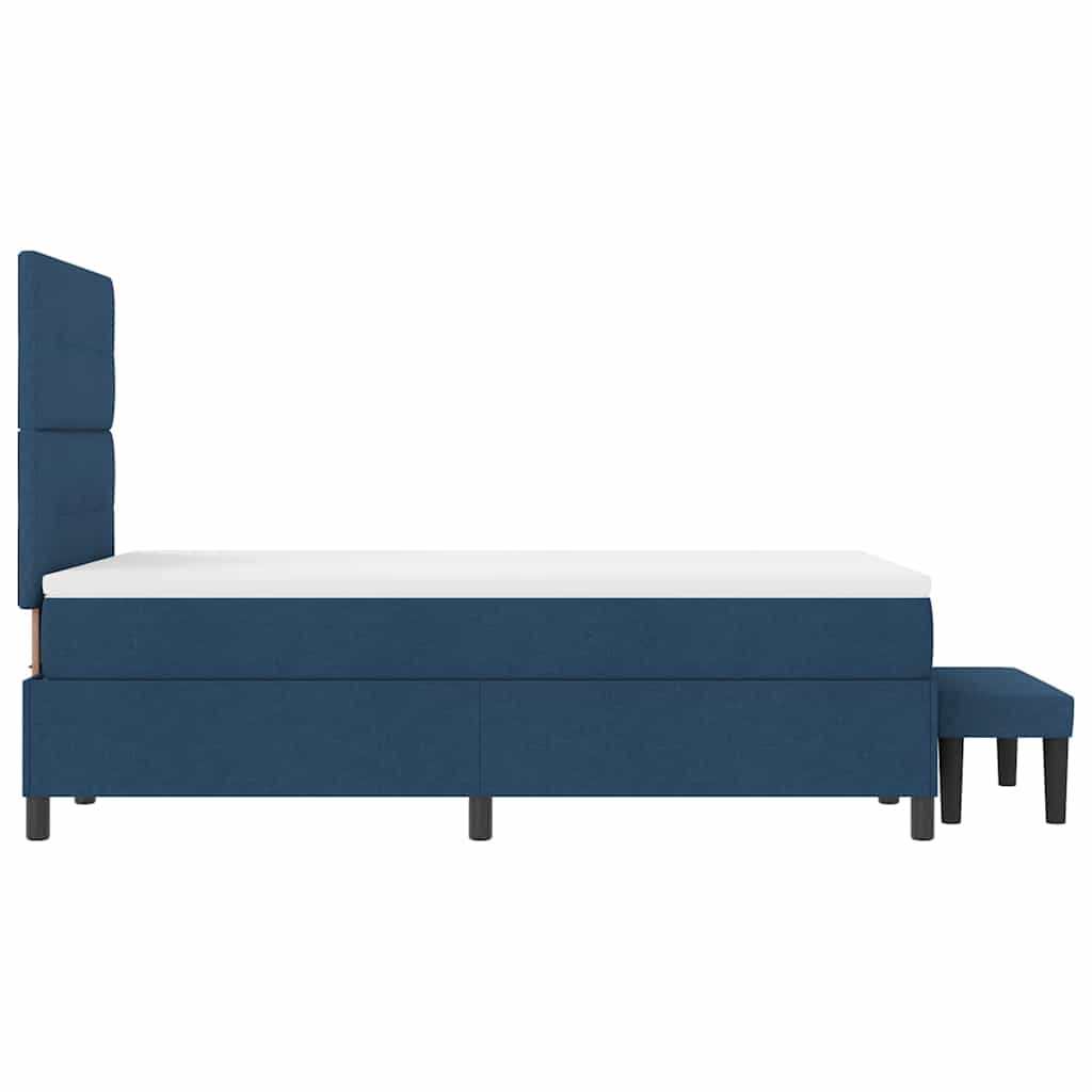 Letto a molle con testiera Blu 120 x 190 cm Tessuto | homemem39