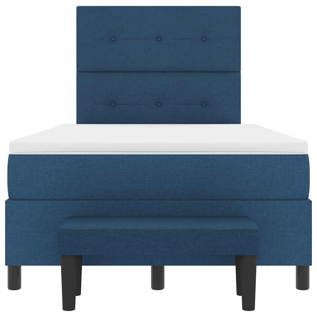 Letto a molle con testiera Blu 120 x 200 cm Tessuto | homemem39
