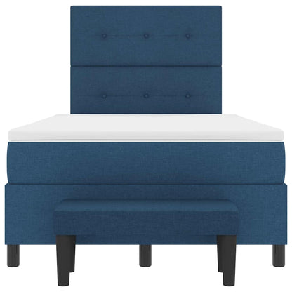 Letto a molle con testiera Blu 120 x 200 cm Tessuto | homemem39
