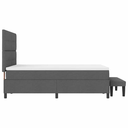 Letto a molle con cuscino Grigio scuro 160 x 200 cm Tessuto | homemem39