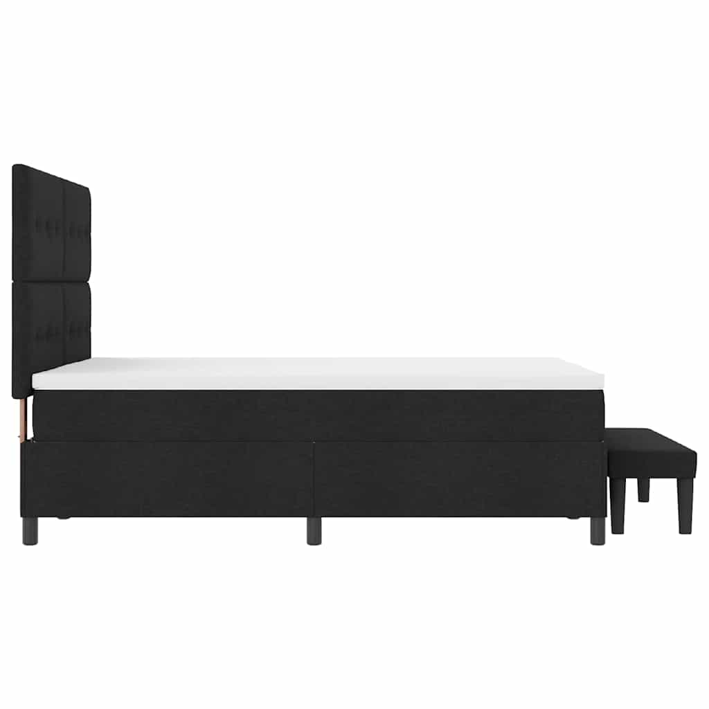 Letto a molle con testiera Nero 160 x 200 cm Tessuto | homemem39