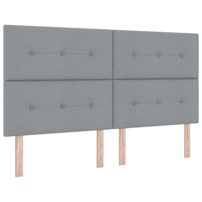 Letto a molle con testiera Grigio chiaro 180 x 200 cm Tessuto | homemem39