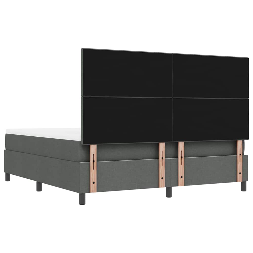 Letto a molle con testiera Grigio scuro 180 x 200 cm Tessuto | homemem39
