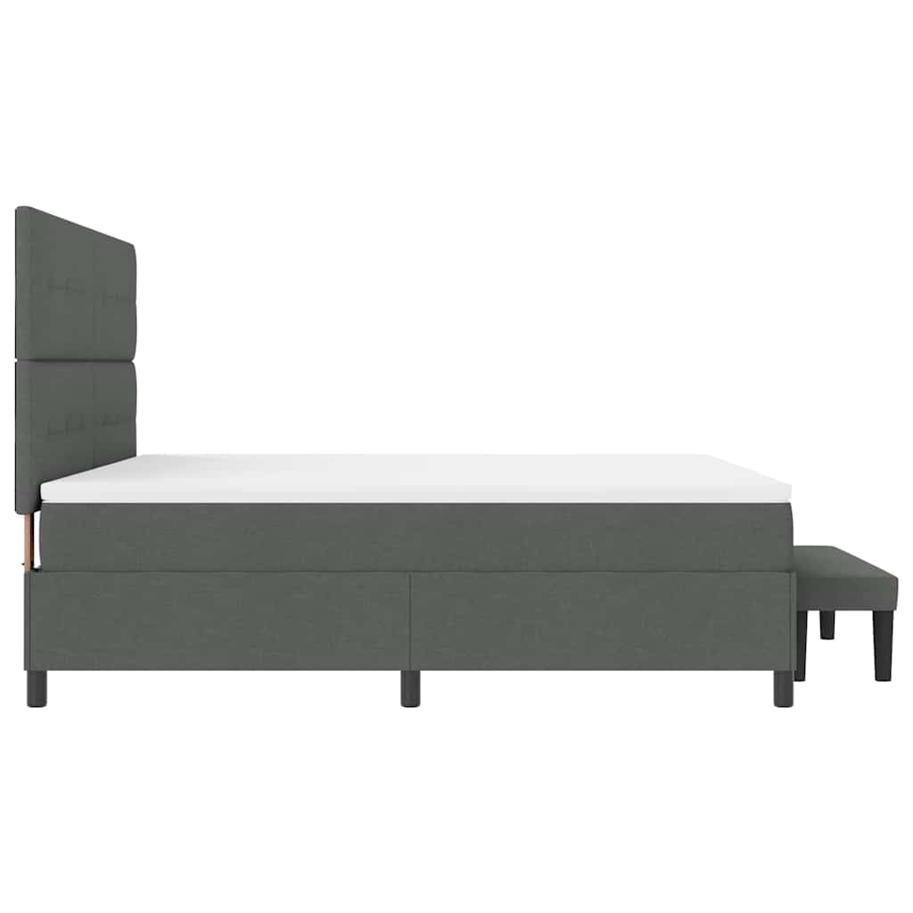 Letto a molle con testiera Grigio scuro 180 x 200 cm Tessuto | homemem39