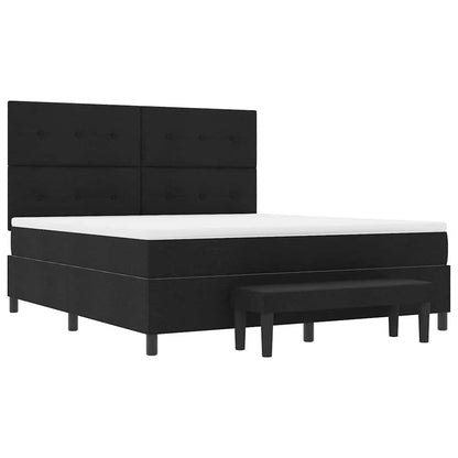 Letto a molle con testiera Nero 180 x 200 cm Tessuto | homemem39