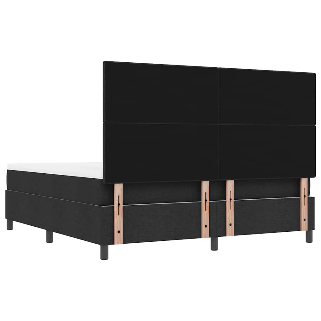 Letto a molle con testiera Nero 180 x 200 cm Tessuto | homemem39