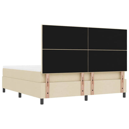 Letto a molle con testiera Crema 180 x 200 cm Tessuto | homemem39