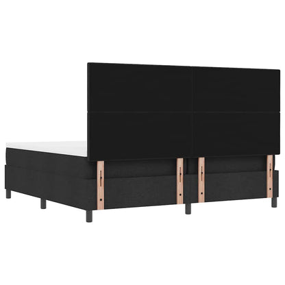 Letto a molle con testiera Nero 200 x 200 cm Tessuto | homemem39