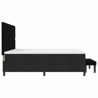 Letto a molle con testiera Nero 200 x 200 cm Tessuto | homemem39