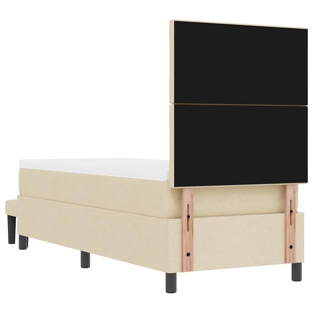 Letto a molle con testiera Crema 80 x 200 cm Tessuto | homemem39
