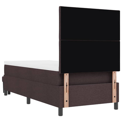 Letto a molle con cuscino Marrone Scuro 90 x 190 cm Tessuto | homemem39