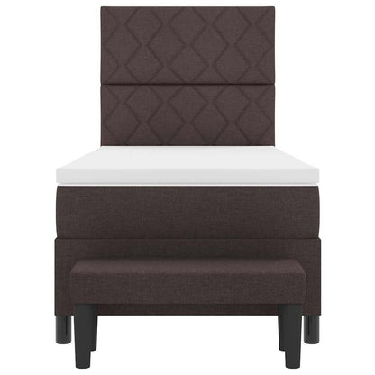 Letto a molle con cuscino Marrone Scuro 90 x 190 cm Tessuto | homemem39