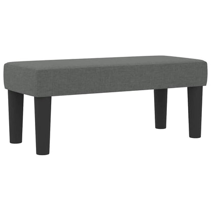 Letto a molle con materasso Grigio scuro 100 x 200 cm Tessuto