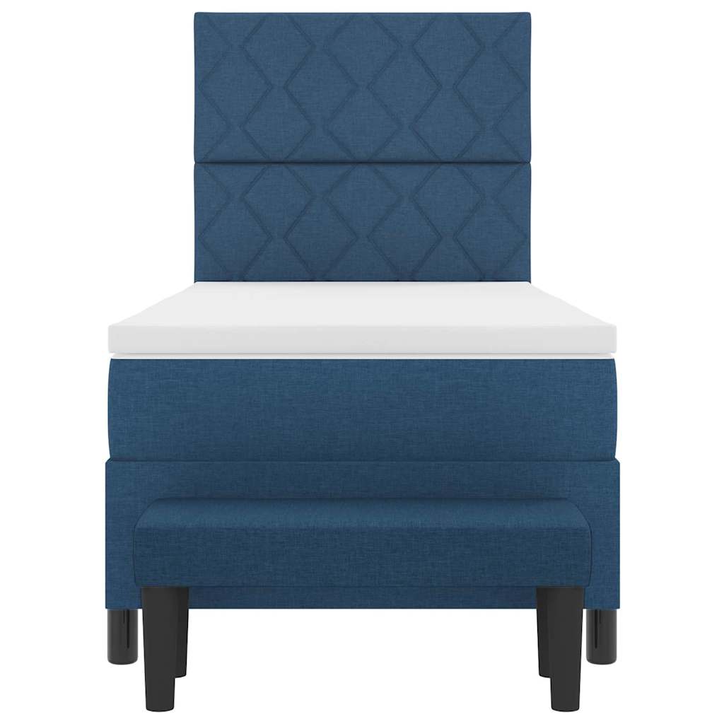 Letto a molle con testiera Blu 100 x 200 cm Tessuto | homemem39