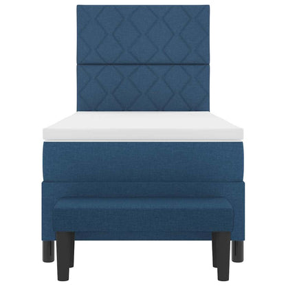 Letto a molle con testiera Blu 100 x 200 cm Tessuto | homemem39