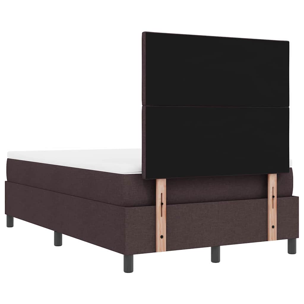 Letto a molle con testiera Marrone Scuro 120 x 190 cm Tessuto | homemem39