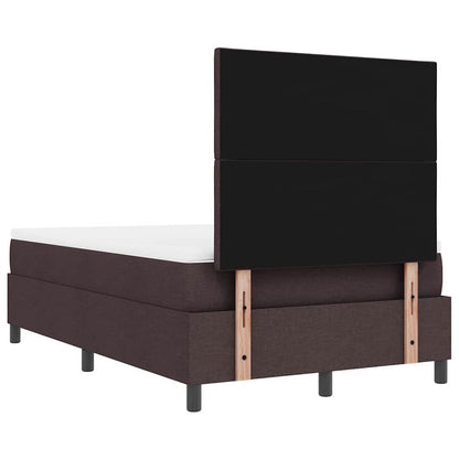 Letto a molle con testiera Marrone Scuro 120 x 190 cm Tessuto | homemem39