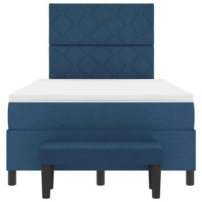 Letto a molle con cuscino con testiera Blu 120 x 190 cm Tessuto | homemem39