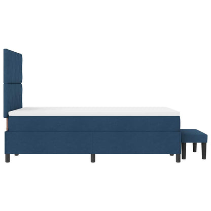 Letto a molle con cuscino con testiera Blu 120 x 190 cm Tessuto | homemem39