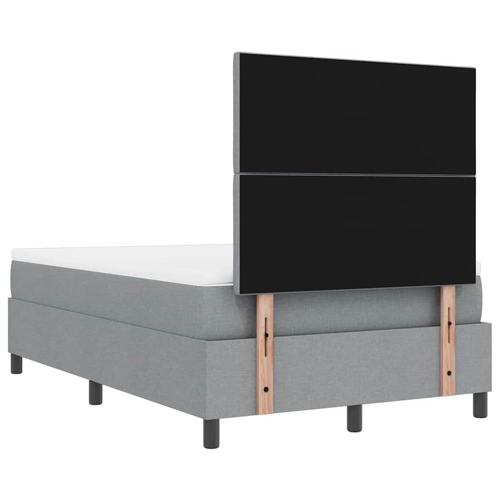 Letto a molle con testiera Grigio chiaro 120 x 200 cm Tessuto | homemem39
