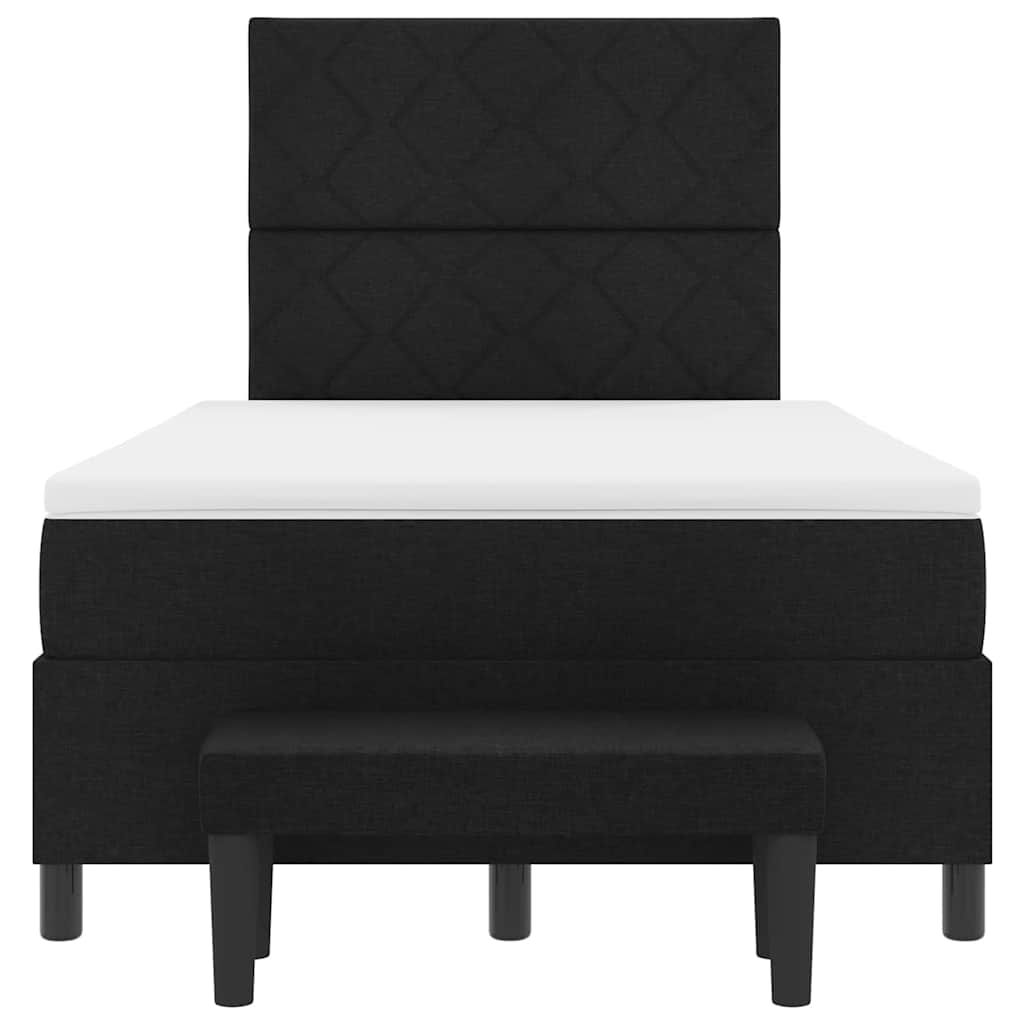Letto a molle con testiera Nero 120 x 200 cm Tessuto | homemem39