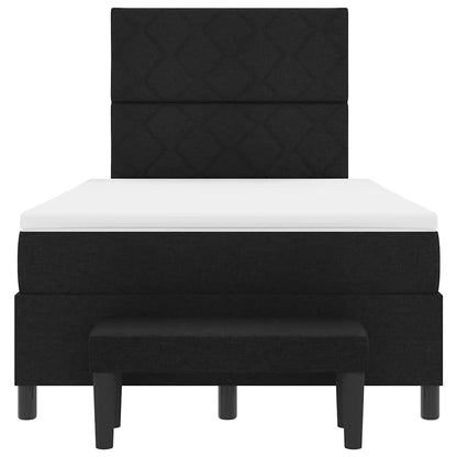 Letto a molle con testiera Nero 120 x 200 cm Tessuto | homemem39